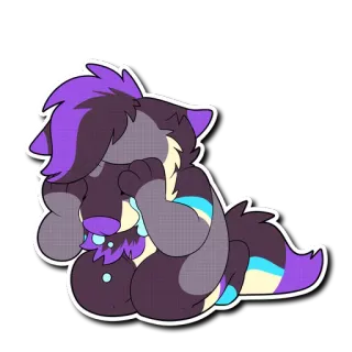 😢 02e4b421 stiker, kartun, menangis, furry telegram sticker