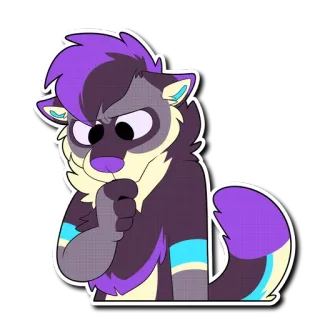 🤔 118a658b Furry, Antropomorfik, Berang-berang, Kartun, Stiker, Lucu telegram sticker