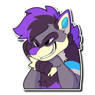 😈 11d5059a Furry, Antropomorfik, Kartun, Binatang, Sombong telegram sticker