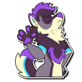 😠 12435018 Furry, Binatang, Kartun, Karakter, Stiker telegram sticker