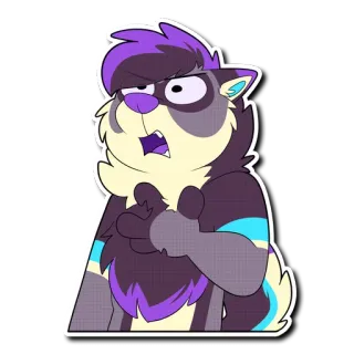 🤭 15706a8c kartun, binatang, furry, karakter, ilustrasi, stiker telegram sticker