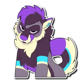 😈 1ba024d9 Furry, Binatang, Kartun, Stiker, Serigala telegram sticker