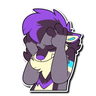 😓 2e656a14 Furry, Anthro, Kartun, Karakter, Lucu, Hewan telegram sticker