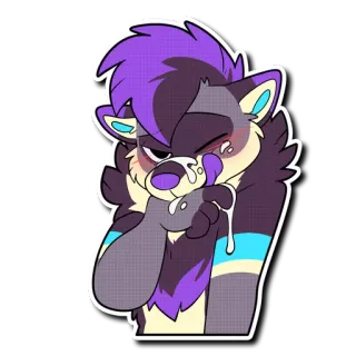 💦 54456d03 Furry, Binatang, Kartun, Ilustrasi, Antropomorfik, Lucu telegram sticker