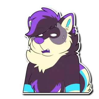 😨 55fc25bf kartun, binatang, anjing, ungu, berbulu, ilustrasi telegram sticker