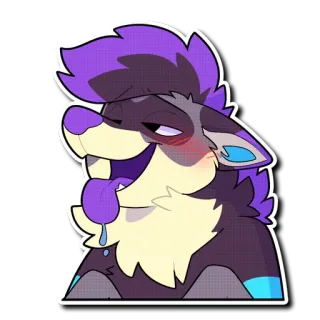 🤤 7c993a03 Furry, Anthro, Anjing, Serigala, Kartun, Stiker telegram sticker