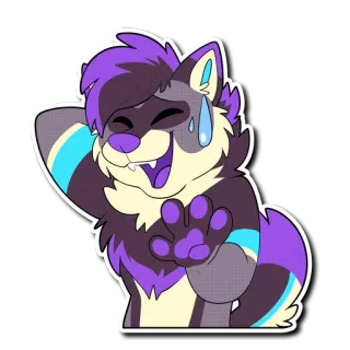 😅 7f92d2bf Furry, Antropomorfik, Kartun, Hewan, Karakter, Lucu, Stiker telegram sticker