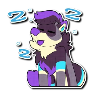 😴 9bba28bf Z Z Z tidur, mimpi, anjing, hewan, imut, zzz, kartun, berbulu telegram sticker