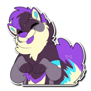 😄 9cf462ac Furry, Serigala, Lucu, Binatang, Kartun telegram sticker