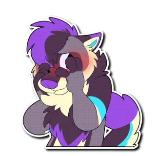 😅 ad237c42 Furry, Binatang, Lucu, Malu, Senang telegram sticker
