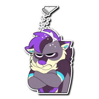 😡 baff331a antropomorfik, hewan, imut, kartun, garam, asin telegram sticker