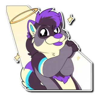 😇 c782f39a Furry, Anthro, Binatang, Kartun, Lucu, Stiker telegram sticker
