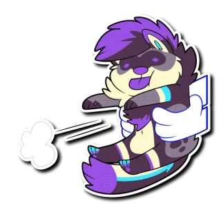 👋 d6c5e2dc binatang, kartun, berang-berang, ungu, imut telegram sticker