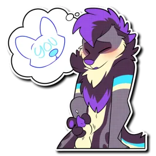 💦 e3a72f55 you binatang, anjing, berbulu, imut, cinta telegram sticker