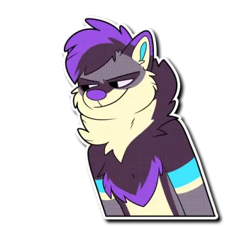 😏 f1bfdc71 Furry, Anthro, Karakter, Kartun, Hewan, Lucu, Stiker telegram sticker