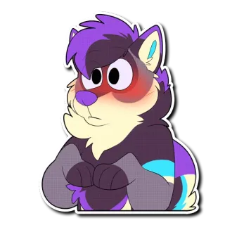 😳 f7c32087 stiker, binatang, kartun, furry, imut telegram sticker