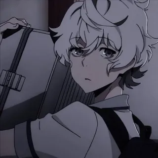 🥺 0e8ec23d アニメ, マンガ, キャラクター, 男の子, 白髪 whatsapp sticker