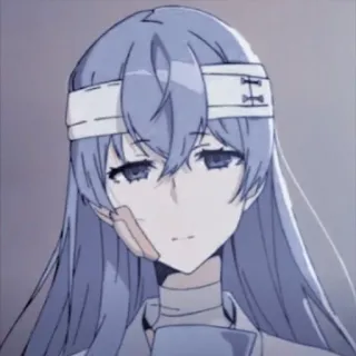 😌 78b3a7ac アニメ, キャラクター, 包帯, 女の子 whatsapp sticker