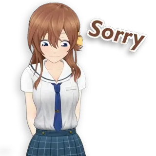 🙏 107b52ae Sorry Entschuldigung, Anime, Entschuldigung, Schulmädchen whatsapp sticker