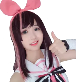 😣 12d3a797 Kizuna AI Kizuna AI, Virtueller YouTuber, VTuber, Anime, Mädchen, Daumen hoch whatsapp sticker