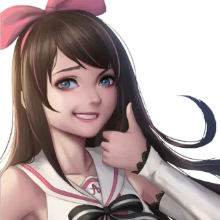 😁 224c50b1 Ai Kizuna Anime, Vtuber, Daumen hoch, Süß, Mädchen, Kawaii, Ai Kizuna whatsapp sticker