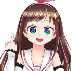 🖕 250e185b Anime, Mädchen, Stinkefinger, Beleidigend, Cartoon whatsapp sticker