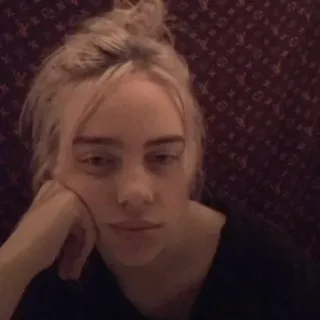 😐 46fc1273 Billie Eilish Billie Eilish, piosenkarka, celebrytka, portret, blond włosy telegram sticker