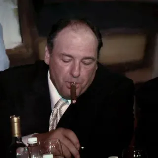 🗿 1167ef3e Tony Soprano The Sopranos Tony Soprano, Sopranos, Zigarre, Rauchen, Mafiaboss, Mafia telegram sticker