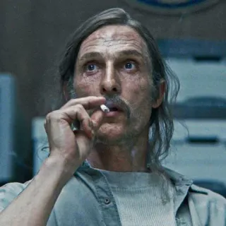 🗿 7f7f3313 Rust Cohle True Detective Rust Cohle, Rauchen, Zigarette, True Detective, Charakter, TV-Serie telegram sticker