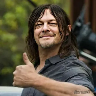 🗿 c3901565 Norman Reedus Norman Reedus, Schauspieler, Daumen hoch, Promi, Positiv, The Walking Dead telegram sticker