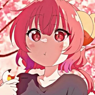 📍 ff91e578 Ilulu Miss Kobayashi's Dragon Maid Anime, Dragon, Mignon, Fille, Kawaii telegram sticker