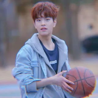 🐱 55baee03 Person, Mann, Basketball, Sport, Casual, Draussen, Ball whatsapp sticker