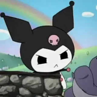 🧦 9d7a0dab Kuromi kuromi, sanrio, schattig, cartoon, personage telegram sticker