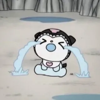 🧦 c60ed2df Cartoon, Huilend, Verdrietig, Schattig, Kawaii telegram sticker