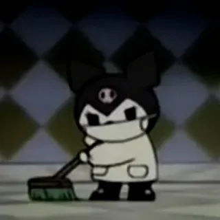 🧦 fc17215f Kuromi kuromi, sanrio, schoonmaken, kawaii, personage, sticker telegram sticker