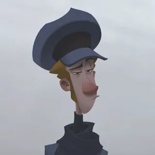 🎄 b27c1bfd character, cartoon, police, officer, man telegram sticker