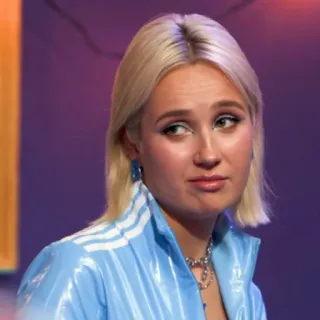 😐 1fddddee 여자, 인물 사진, 금발 머리, 사람, 얼굴 telegram sticker