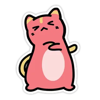 🙅 b09f9977 고양이, 동물, 스티커, 귀여운, 일러스트 telegram sticker