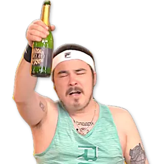 🍸 ad88e330 uomo, festa, bere, party, felice, champagne whatsapp sticker