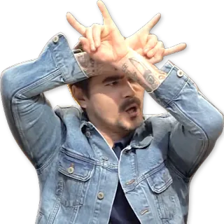 🤟 ba848e04 persona, gesto, uomo, ritratto, mani whatsapp sticker