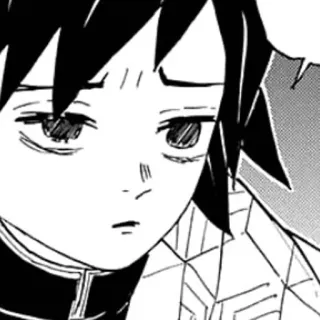😐 53f28cce Giyu Tomioka Demon Slayer anime, giyu tomioka, demon slayer, manga, character, emotionless, sad whatsapp sticker