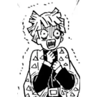 😨 8fdae632 Zenitsu Agatsuma Demon Slayer anime, manga, demon slayer, zenitsu, character whatsapp sticker