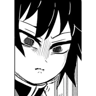 😠 fb545544 Giyu Tomioka Demon Slayer anime, manga, giyu tomioka, demon slayer, expression whatsapp sticker
