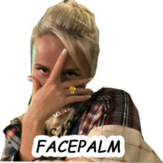 🤦‍♂️ 168b4cbd FACEPALM 얼굴 감싸기, 실망, 반응, 밈, 여자 telegram sticker