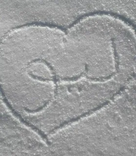 ❤ 3e3e7ea7 يسو heart, snow, arabic, love, winter telegram sticker
