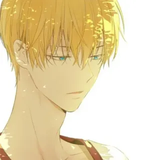 🌟 3b18f94d อนิเมะ, ตัวละคร, ผู้ชาย, ผมบลอนด์, ภาพประกอบ, ศิลปะ telegram sticker