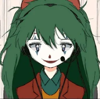 🤡 1174a022 anime, chú hề, cô gái, nhân vật telegram sticker