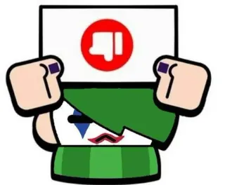 🤡 933e9818 Không thích, Phản hồi tiêu cực, Hoạt hình, Biển báo telegram sticker