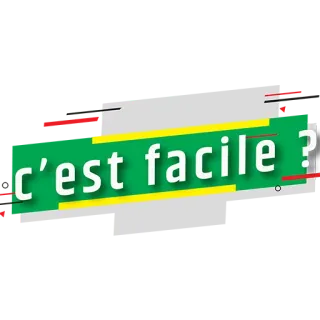 🤷‍♂️ 46c8d15a c'est facile ? ฝรั่งเศส, ง่าย, คำถาม, ข้อความ, สีเขียว telegram sticker