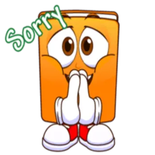 🙏 2b11ff12 Sorry excuse, dessin animé, livre, désolé, excuse whatsapp sticker